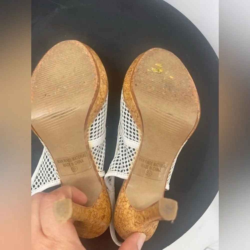 Stermax + Co white sling back‎ sandals size 5 1/2. S - Image 8