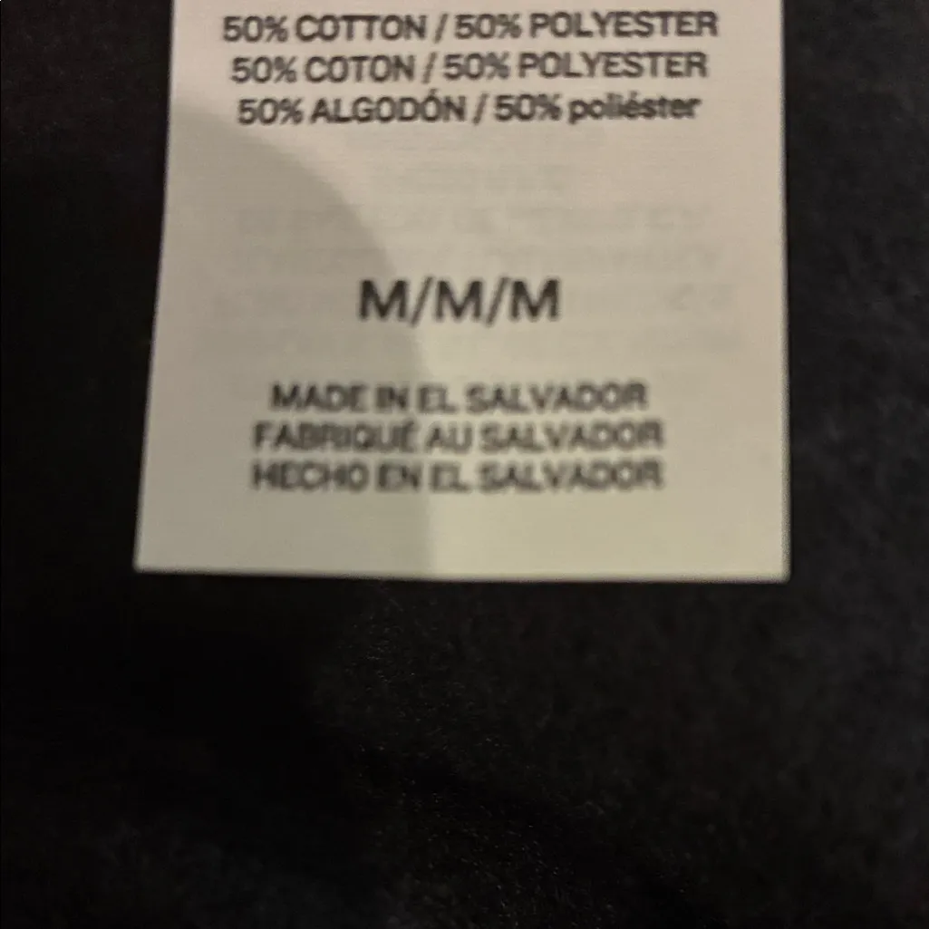 Black Hanes Crewneck Fleece Pullover Sweatshirt - Size M - Image 6