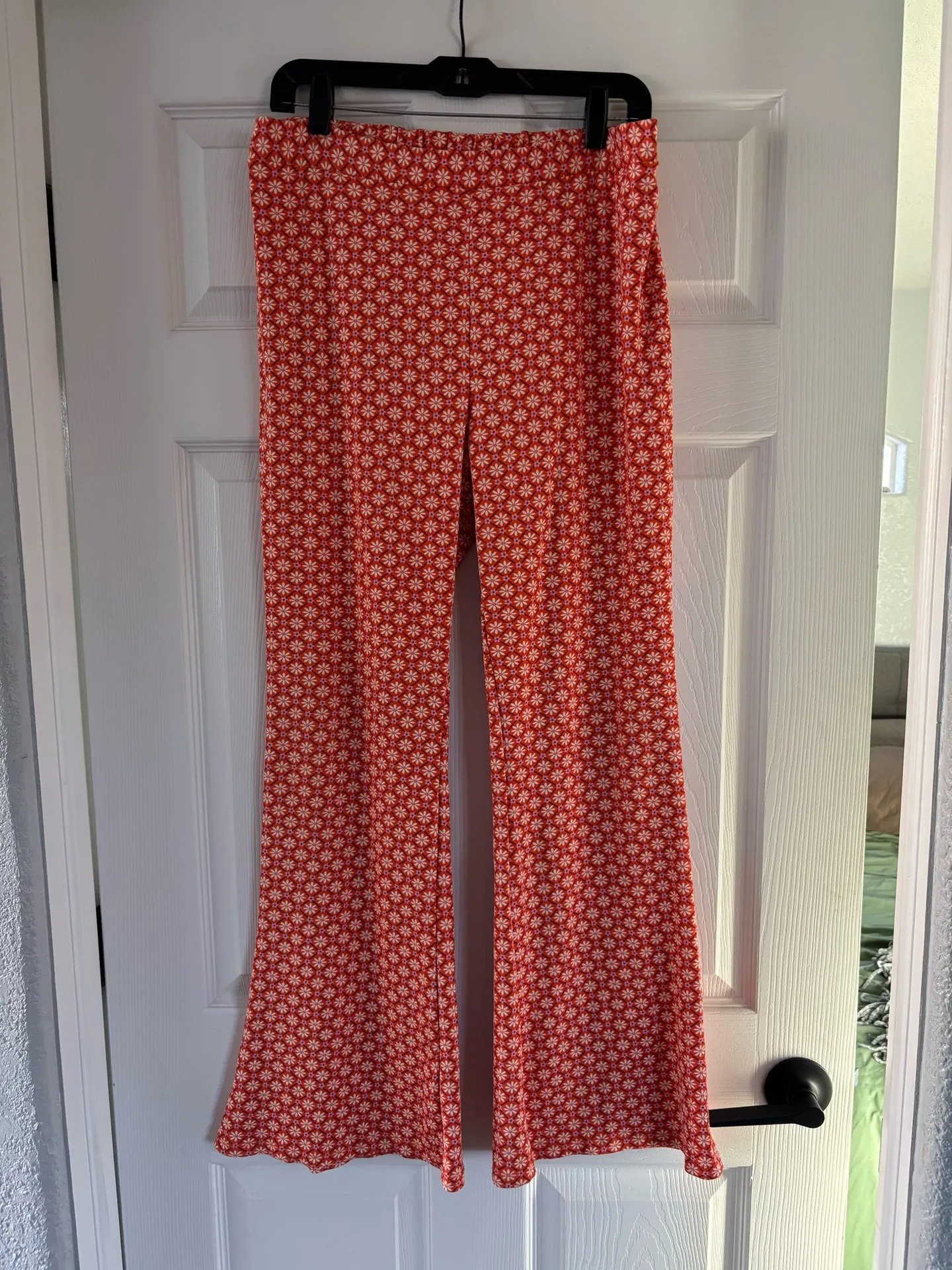 Wild Fable Orange Floral Flare Pants - Image 2