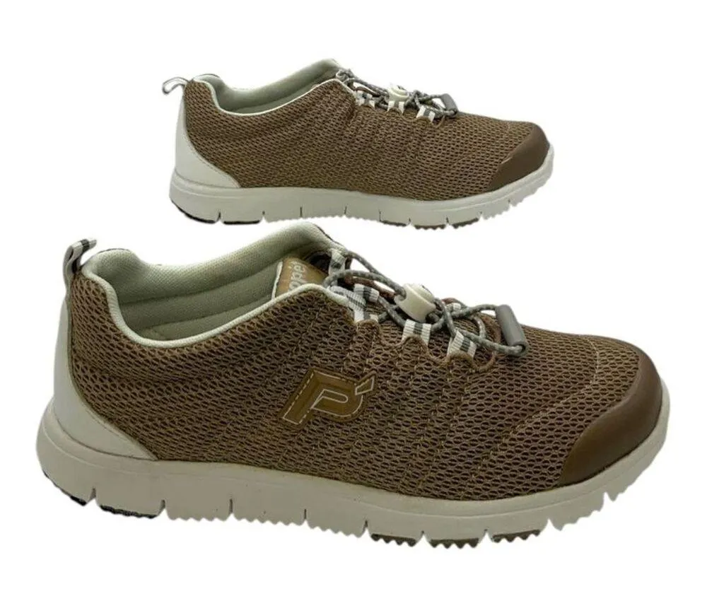 Propet TravelWalker II Walking Shoe Taupe Mesh US Women's 6 M(B) Brown - Image 3