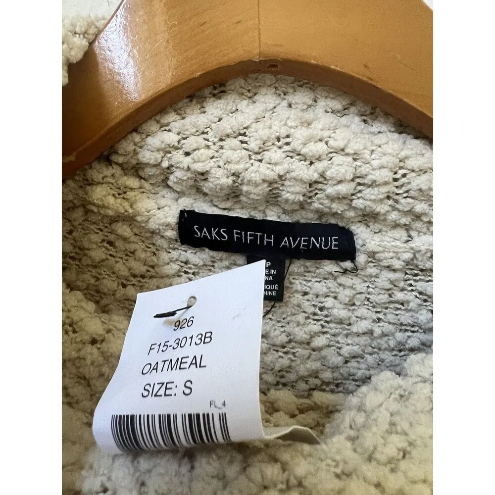 SAKS FIFTH AVENUE CREAM SWEATER SMALL (L5) - Image 3