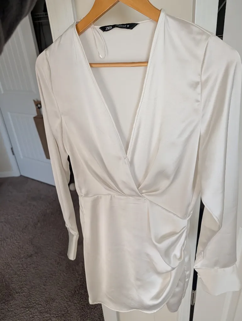 ZARA  white cocktail dress - Image 4