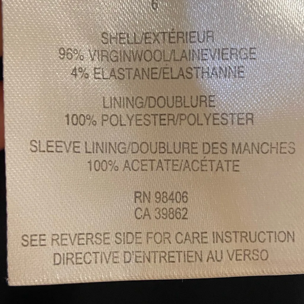 Theory Lanai black blazer open front virgin wool women 6 - Image 8