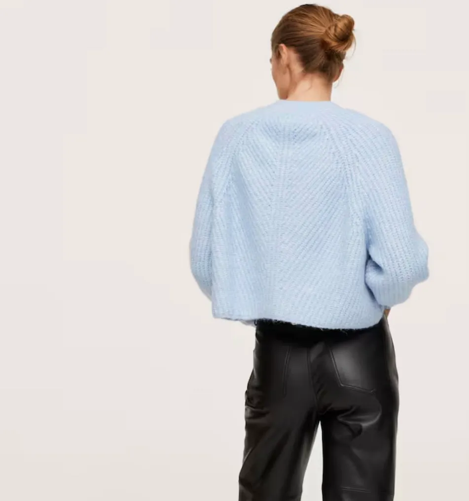 Mango Cropped Knit Cardigan - Image 2