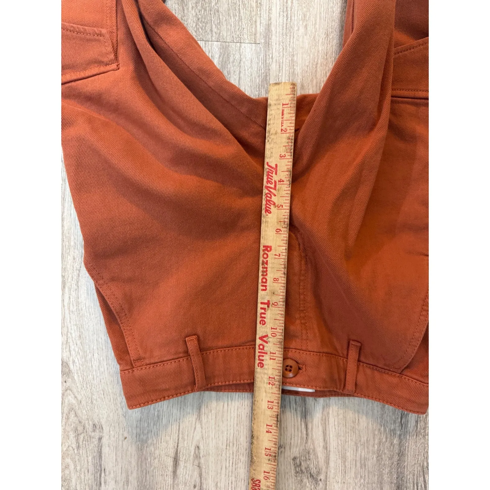 Wilfred Free Modern Cargo Pants‎ Women's Size 2 Rust Button Cuff Utility Style - Image 9