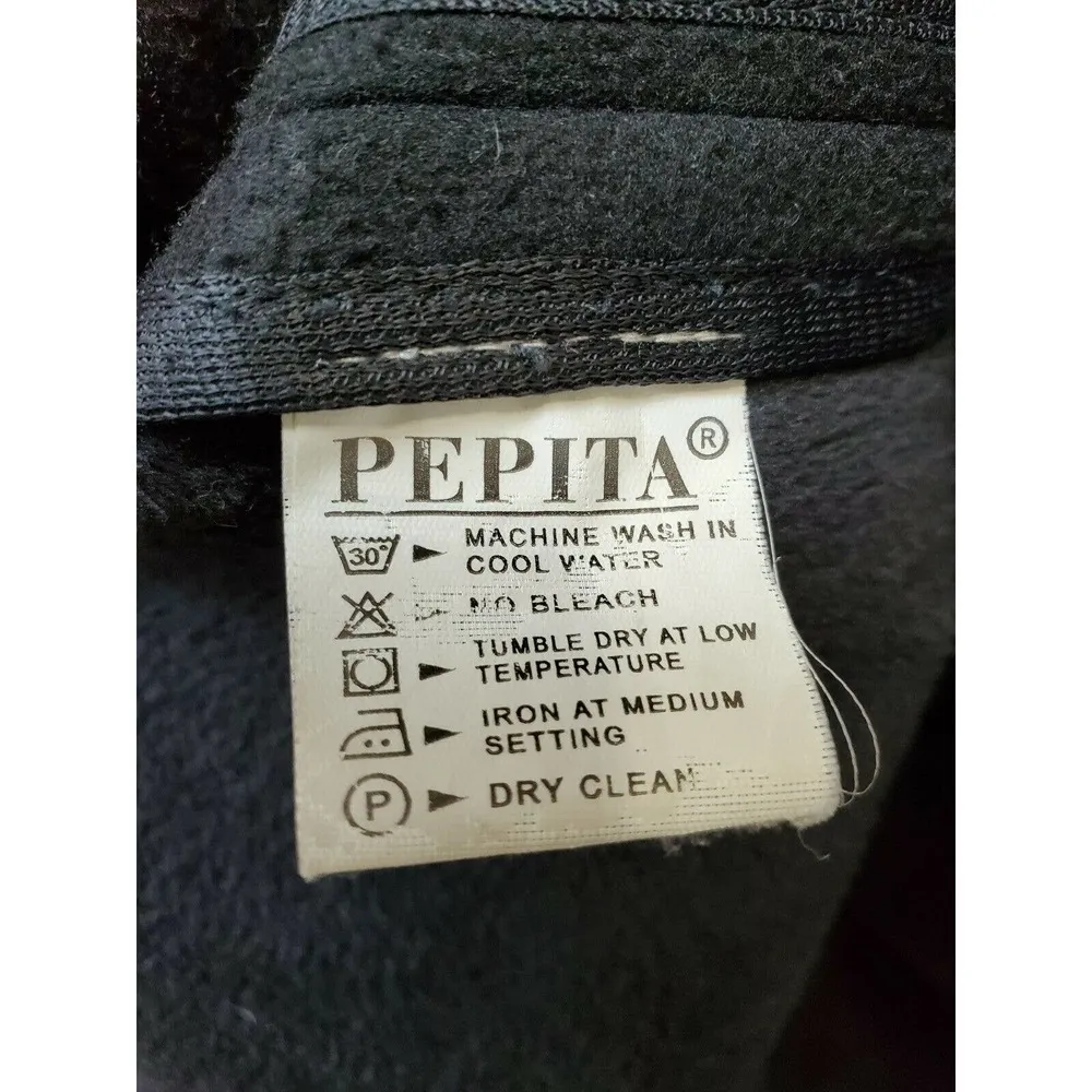 Pepita Women's Black Stylish Long Sleeve Buttons Casual Long Coat Size X - Image 10