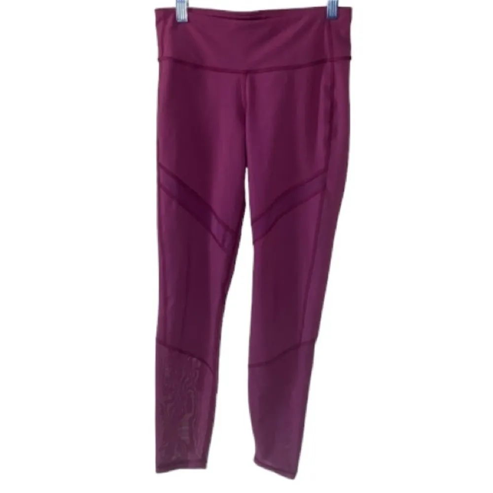 Old Navy leggings active size‎ small go dry mesh maroon plum - Image 6