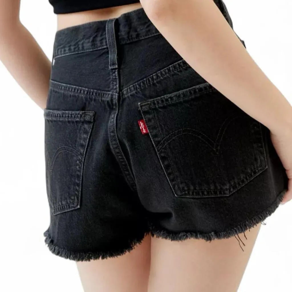 Levi’s 501 Black Cutoff Daisy Dukes – Approx Size 26 - Image 2