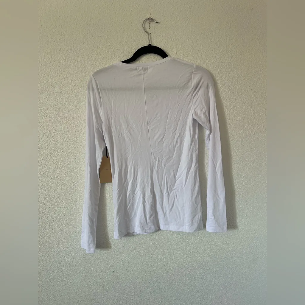 Halogen Classic White Long Sleeve Tee – NWT sz XS - Image 3