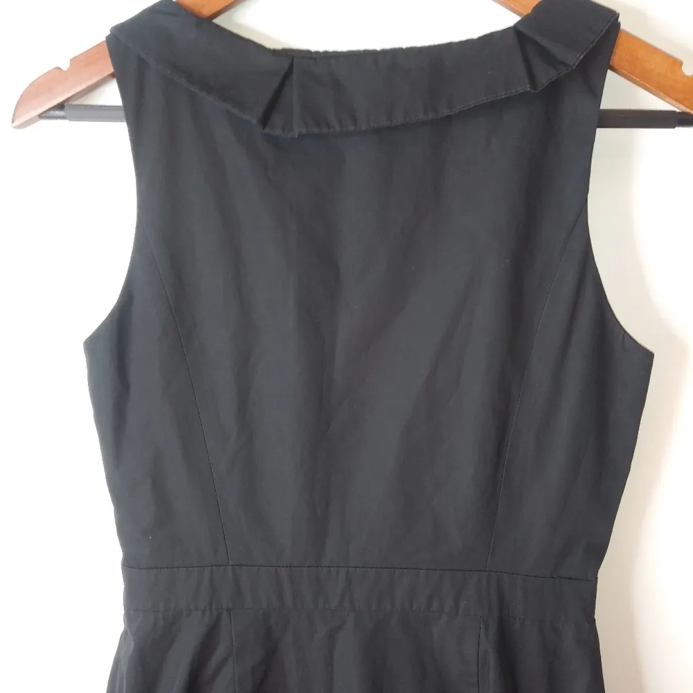 J. Crew 2 Black Cotton Mini Dress Funeral - Image 3