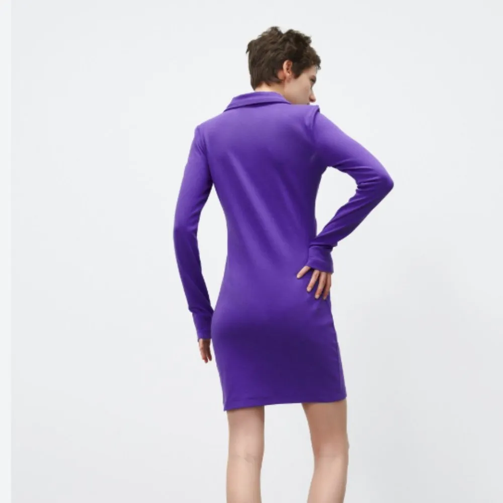 NWT ZARA LONG SLEEVE SHIRT DRESS WITH RUCHING  BLOGGERS FAV - Image 4