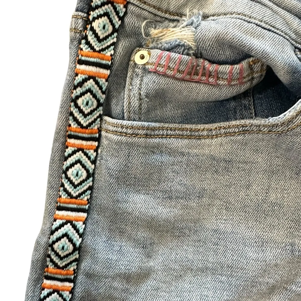 Pilcro Blue Jean Shorts High-Waisted Distressed - Image 2