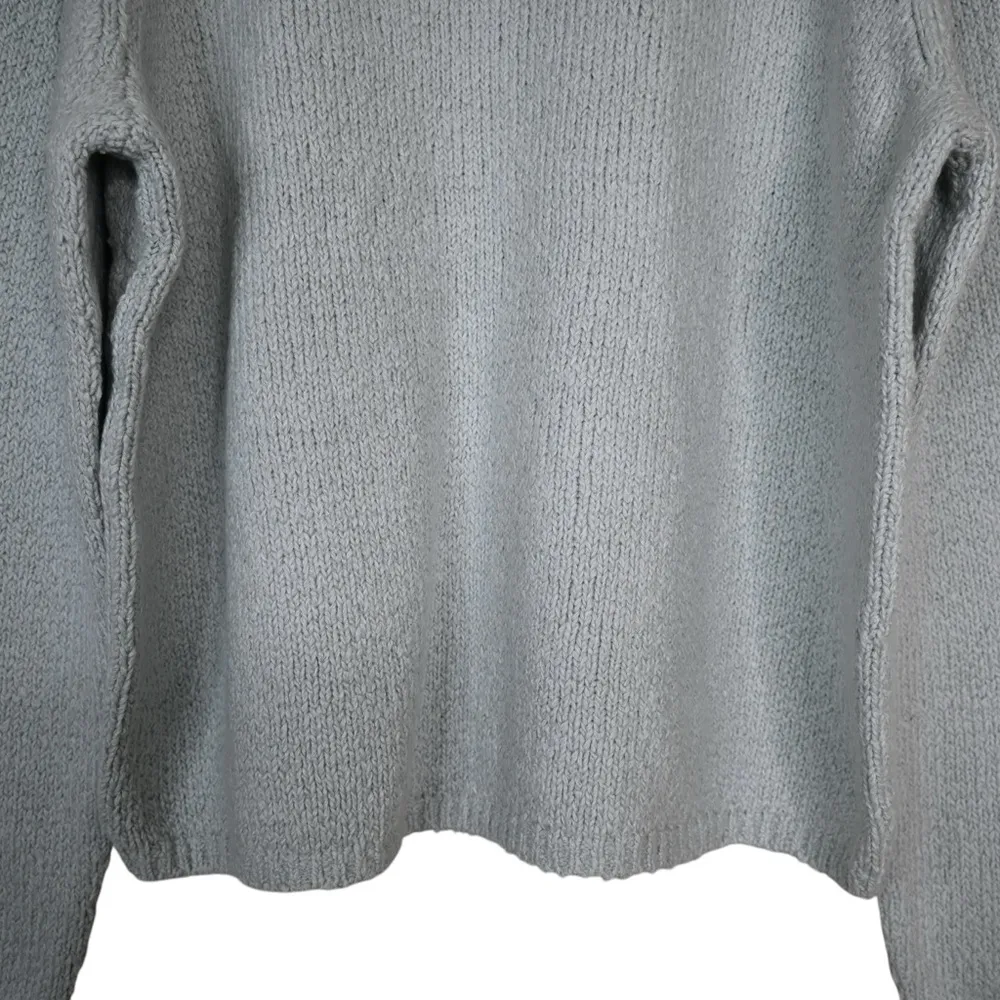 Vince Womens 1X Crewneck Organic Cotton Blend Pebbled Sweater in Mint NEW - Image 6