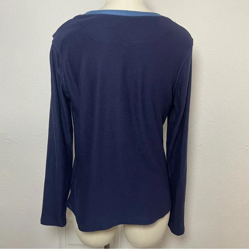 Cuddl Duds  ClimateRight Navy Blue‎ Long Sleeve Base Layer Top | Size M - Image 3