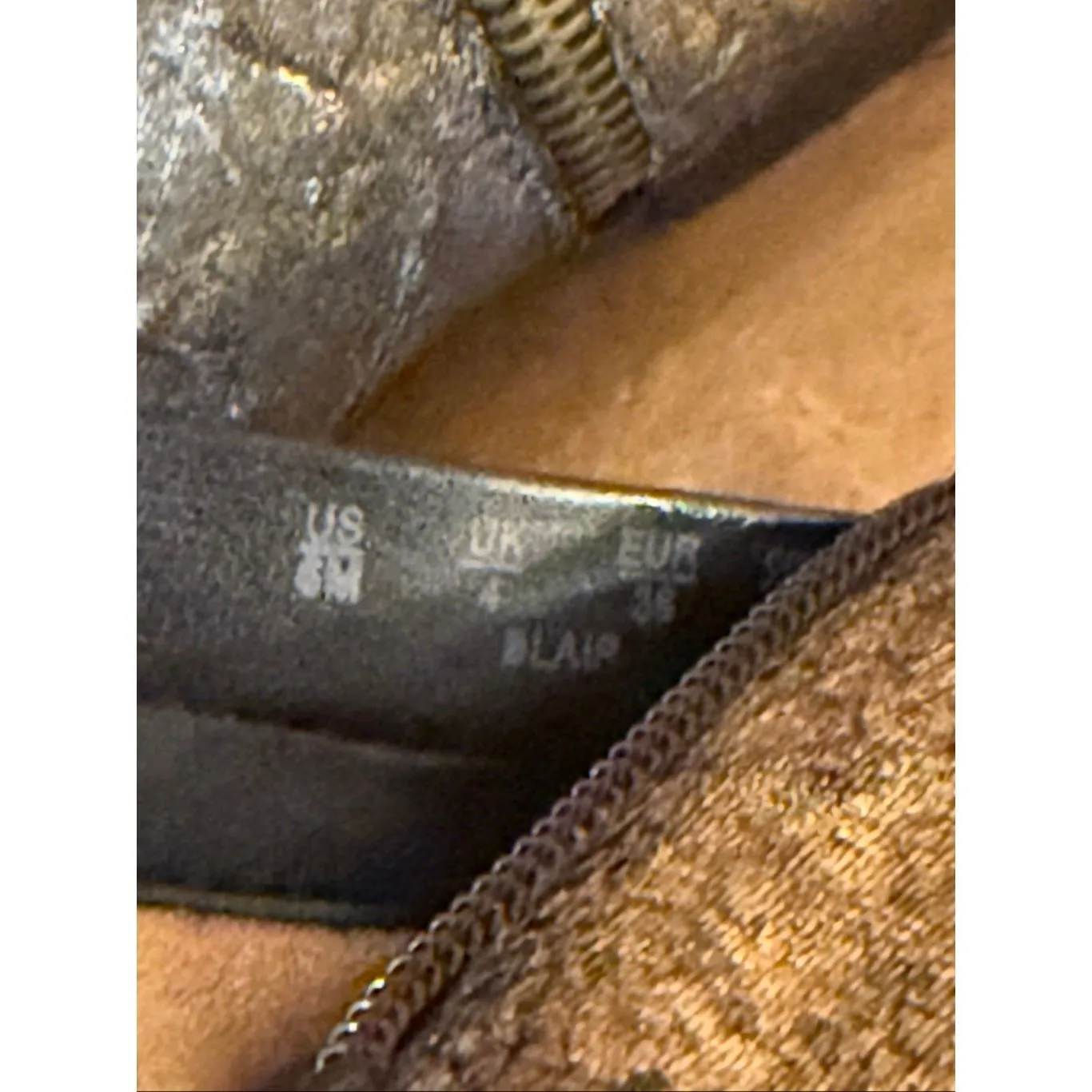 Naturalizer Blair crushed velvet Gold Ankle Boot Bootie Woman Sz 6M - Image 8