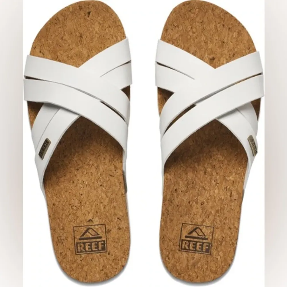 NEW Reef Cushion Hi Bloom Slides ~White ~ 9 - Image 3