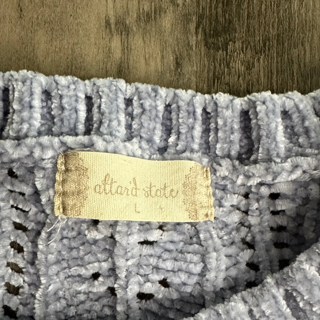 Altar'd State Light Blue Cable Knit Sweater - Image 2