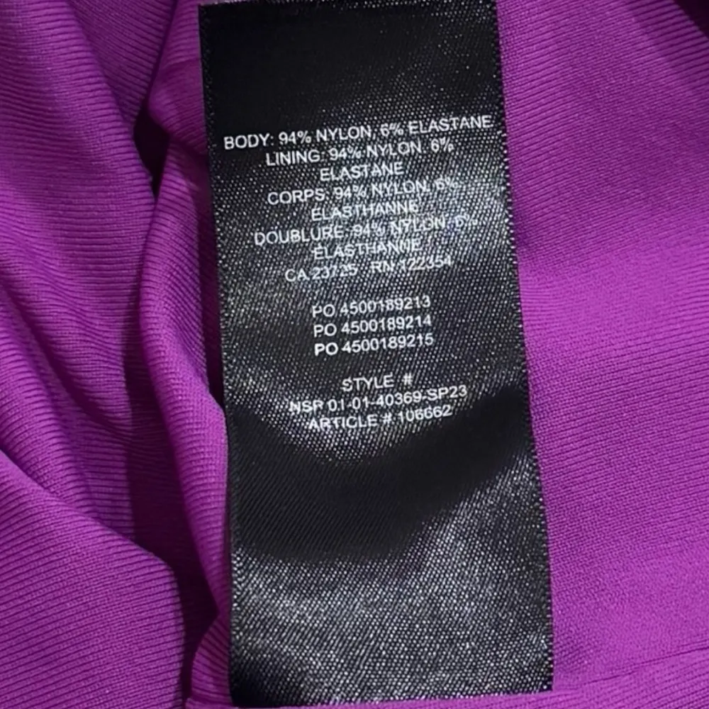 Babaton Contour Crew Half Sleeve Comfort Bodysuit in Color Ube Purple Size S - Image 10