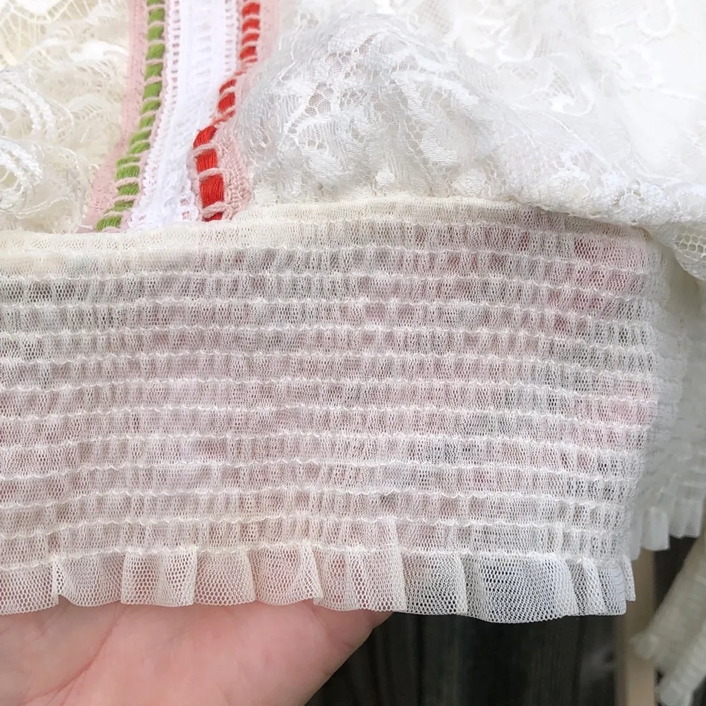 Anthropologie Bl-nk London Tali Embroidered Lace Top XS - Image 12