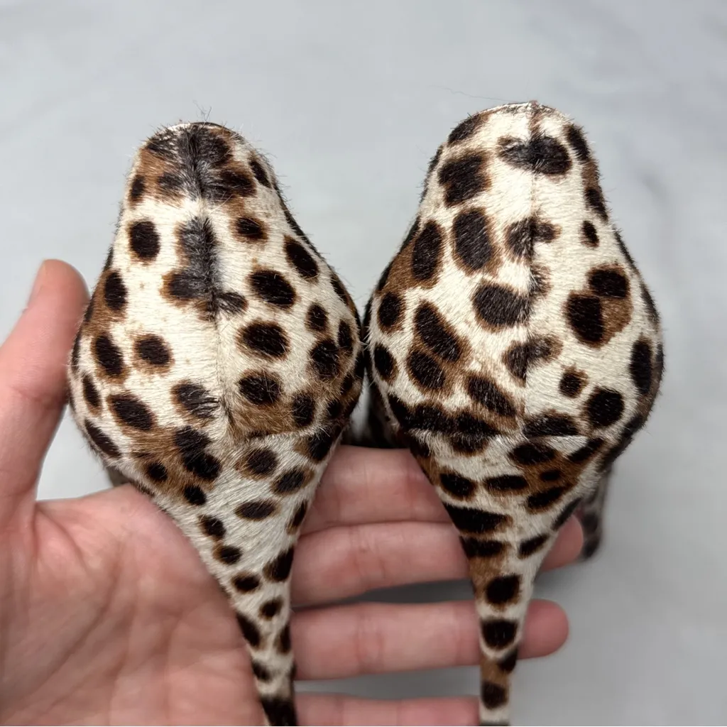 Christian Louboutin Pigalle Follies 100 Leopard Pony Hair Pointed Toe Pump Heels - Image 7
