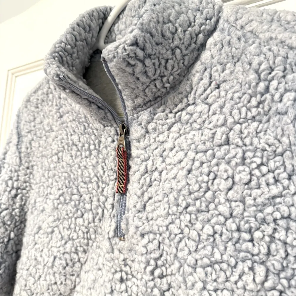 Original Weatherproof Vintage 1/4 Zip Pullover Fleece Sweatshirt Blue Medium - Image 3