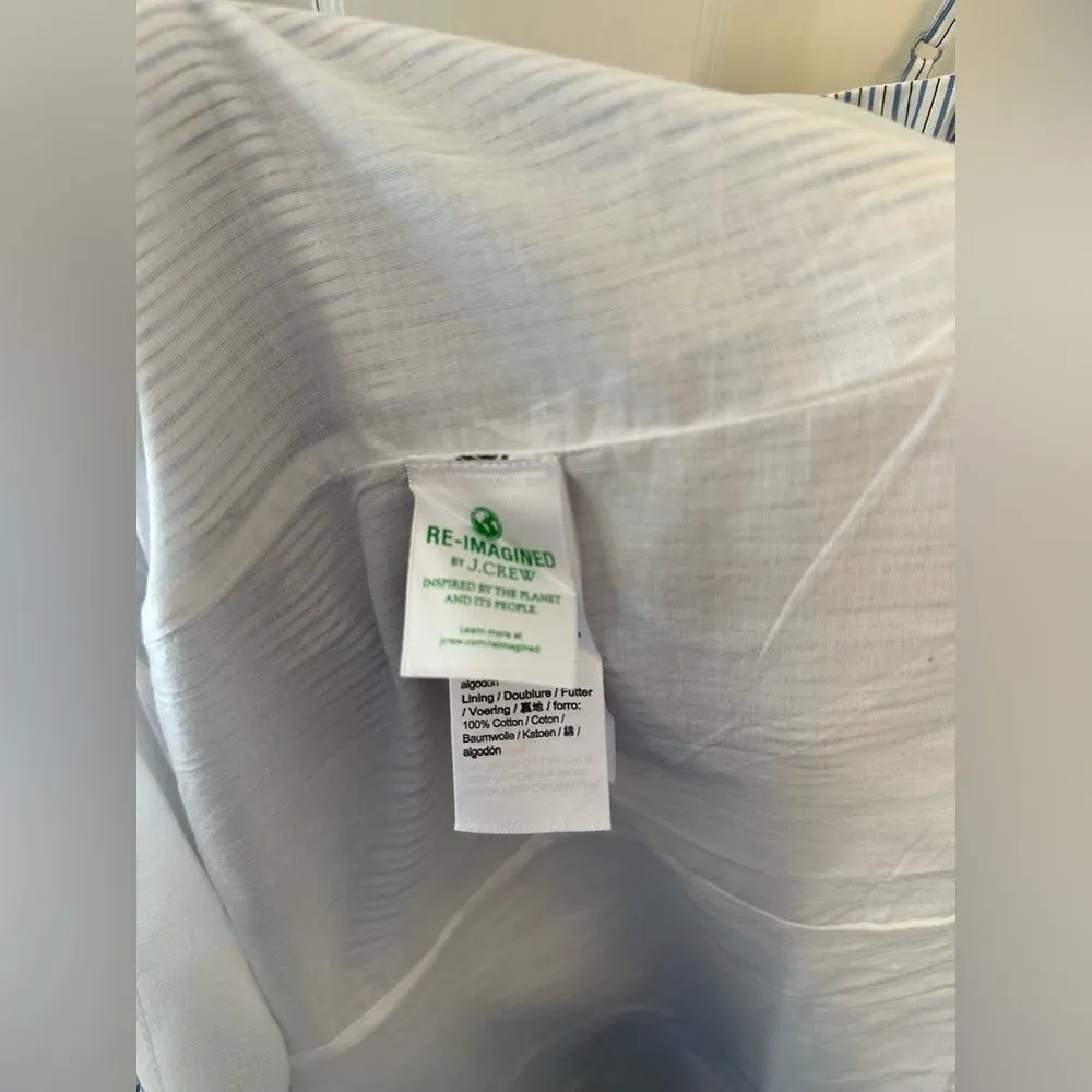 J.Crew Button-Down Cotton Poplin Dress in Stripe 6 Tall - Image 6