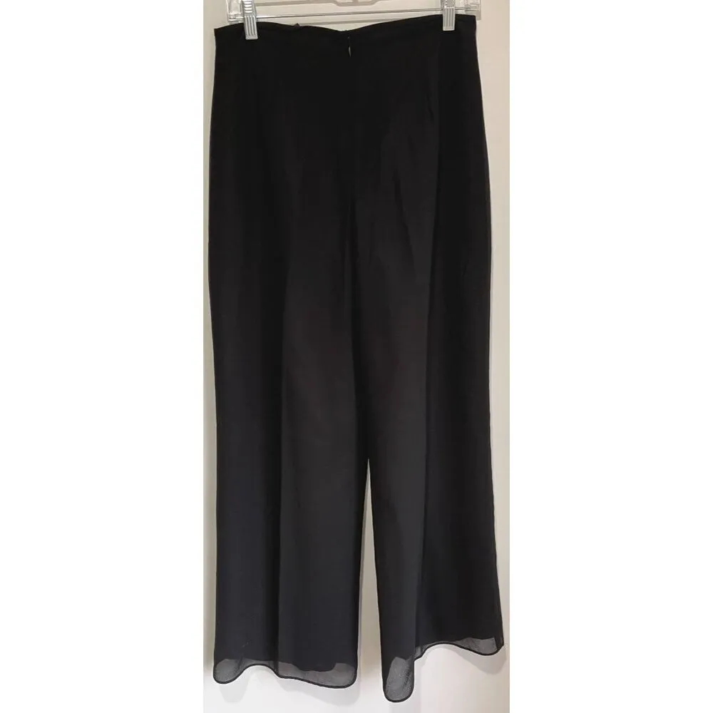 Vintage Sandra Darren Jeweled High Waisted Wide Leg Pants Womens Size 8 Cocktail - Image 5