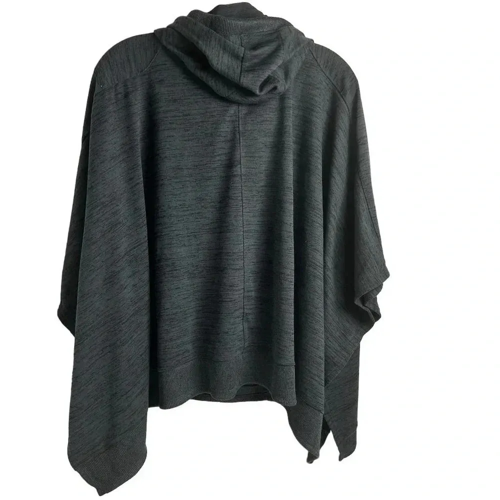 Athleta Women's Gray Hooded Poncho Sweatshirt Pullover Size S - Image 11