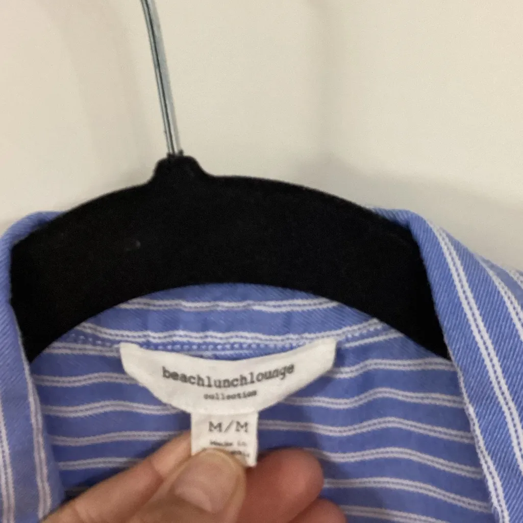 Beachlunchlounge Blue and White Striped Shirt - Image 3