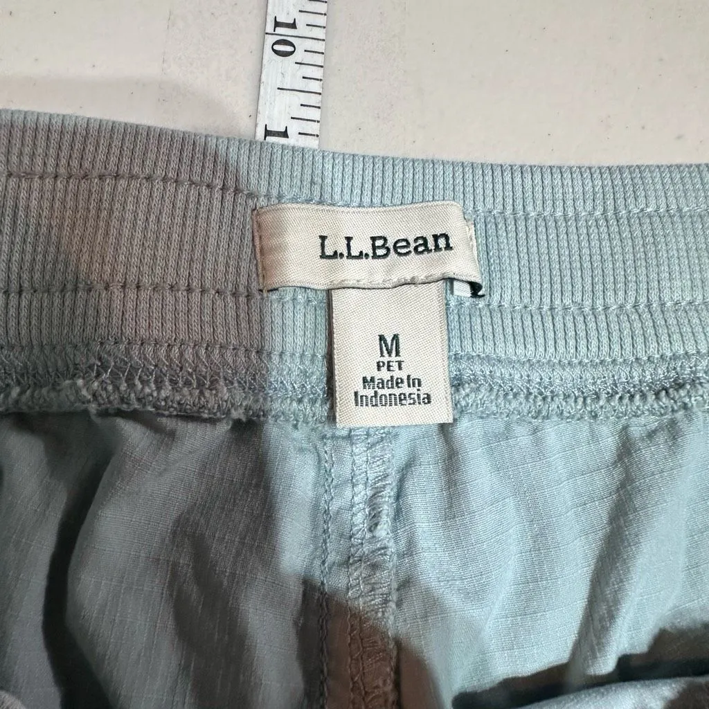 LL Bean Women’s Cargo Utility Camp Pants Crop Blue Size M Trail Hiking Active Size M - Image 3