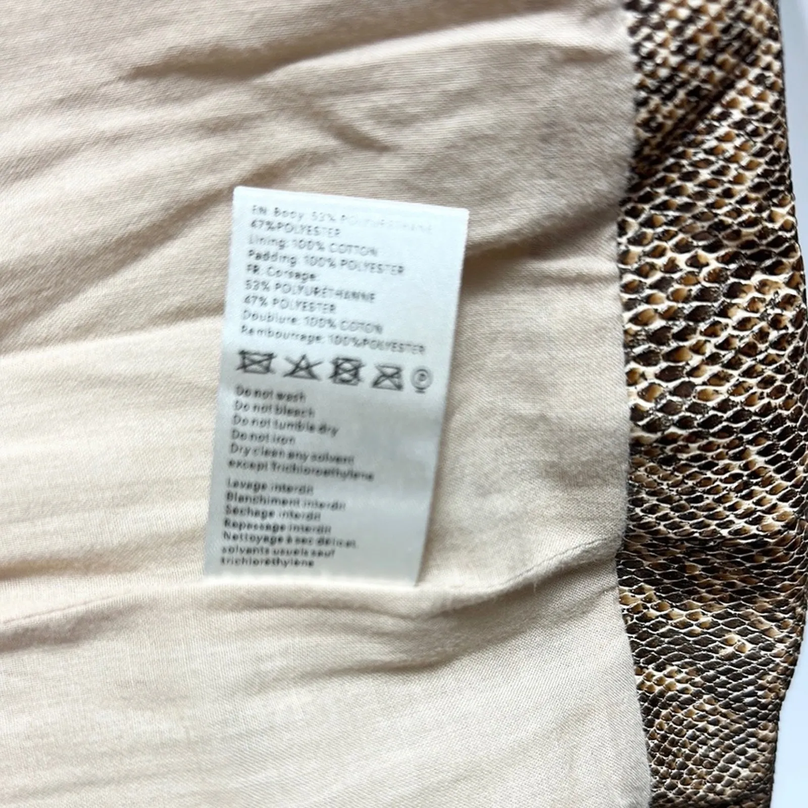 Nanushka Hide Jacket Vegan Leather Puffer Coat Brown - Image 7