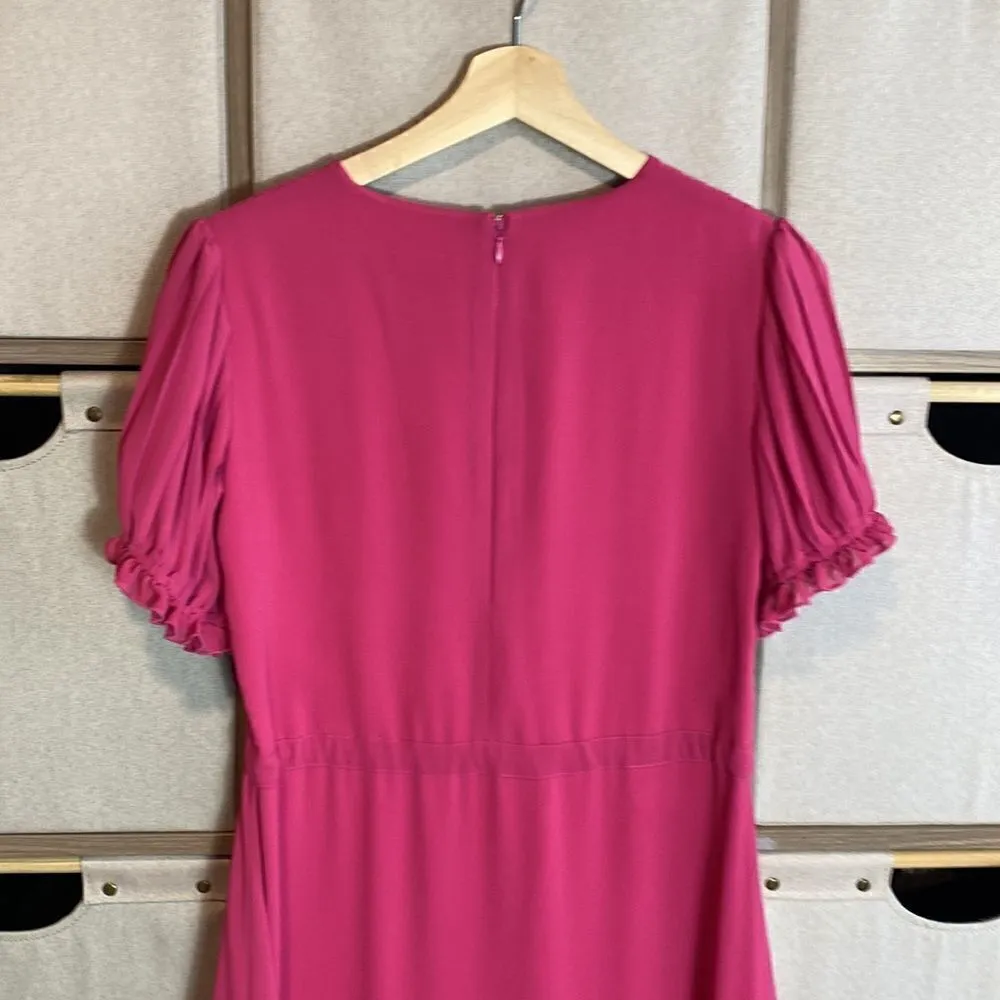 Rachel Parcell autumn fuschia ruffle dress - Image 7