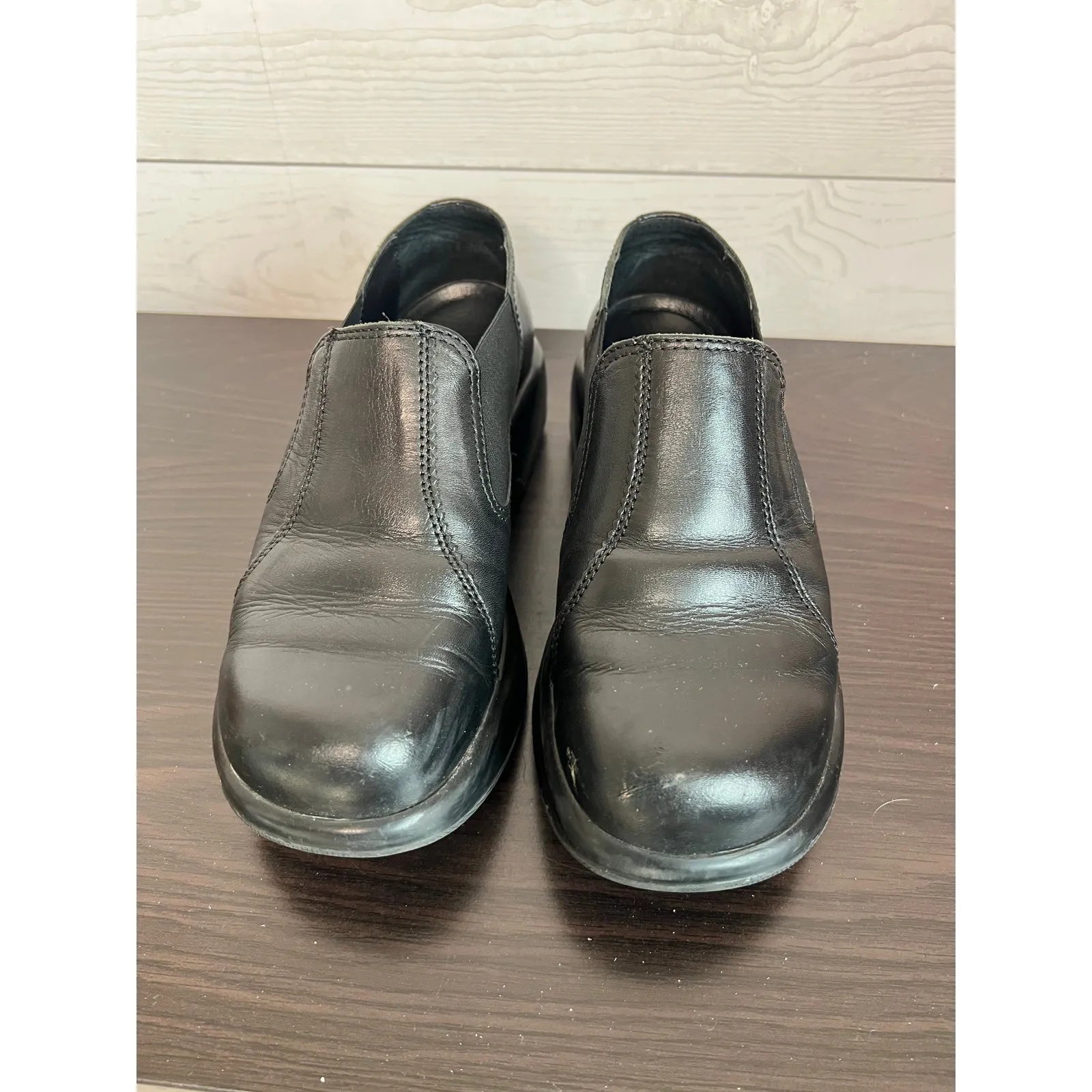 Dansko Jocelyn chunky black leather slip on clogs Size EU39/US 8.5-9 - Image 2