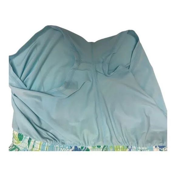 Lilly Pulitzer Luxletic  Size S Athletic Shorts Blue Green Floral Print‎ Pockets - Image 5