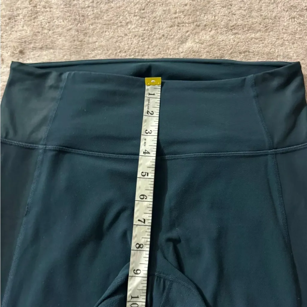 Athleta Women’s ‎ Green Cutout Sides Inner Pocket Cropped Yoga Leggings Size M - Image 11