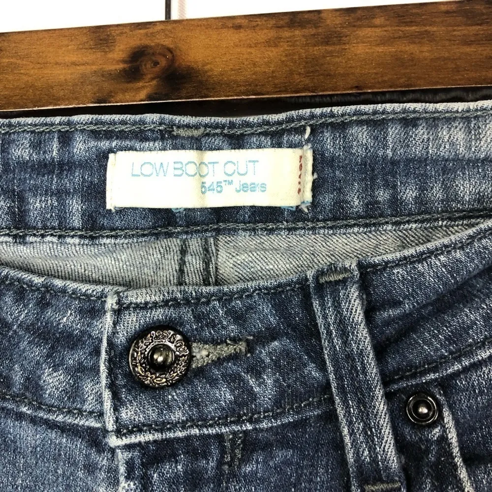 Levi's  545 Medium Wash Low Boot Cut Jeans 6 - Image 3