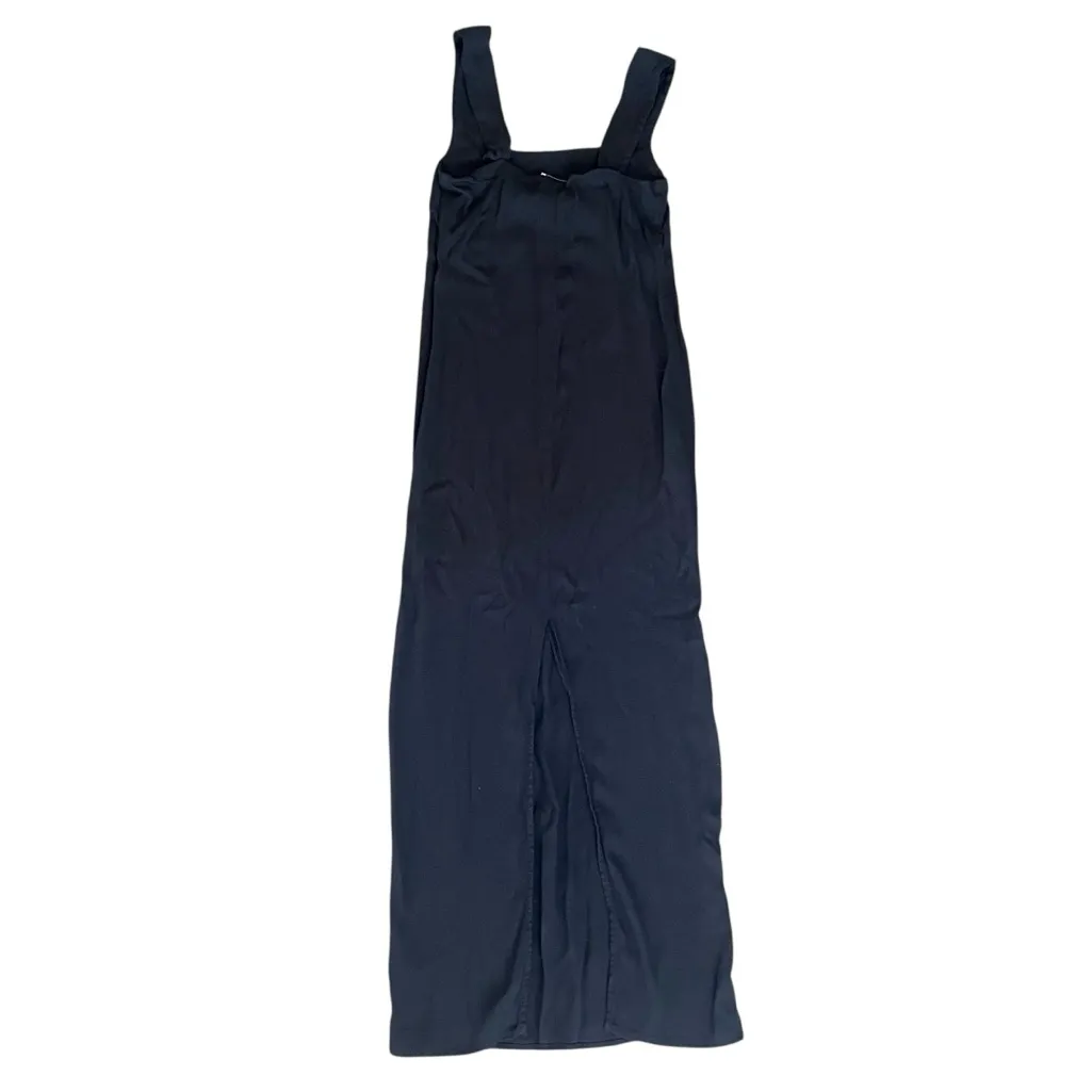 Reformation Women’s Ozzlie Black Square Neck Back Slit Black Sheath Midi Dress 0 - Image 8