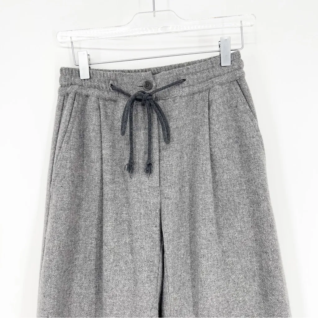 GREI New York Wool Blend Wide‎ Leg Pants 0 Grey Gray - Image 3