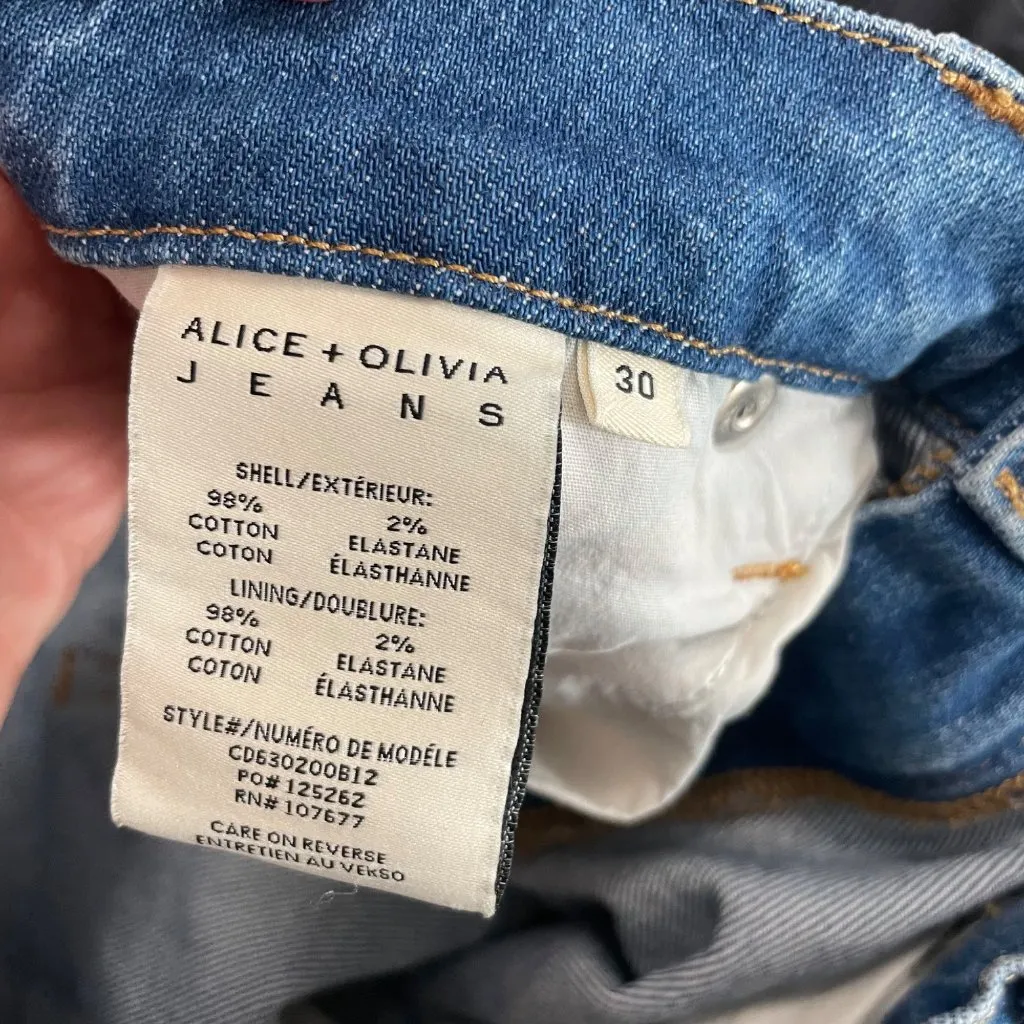 Alice + Olivia 70's Wide Leg Flare Jeans Best Intentions Size 30 - Image 4