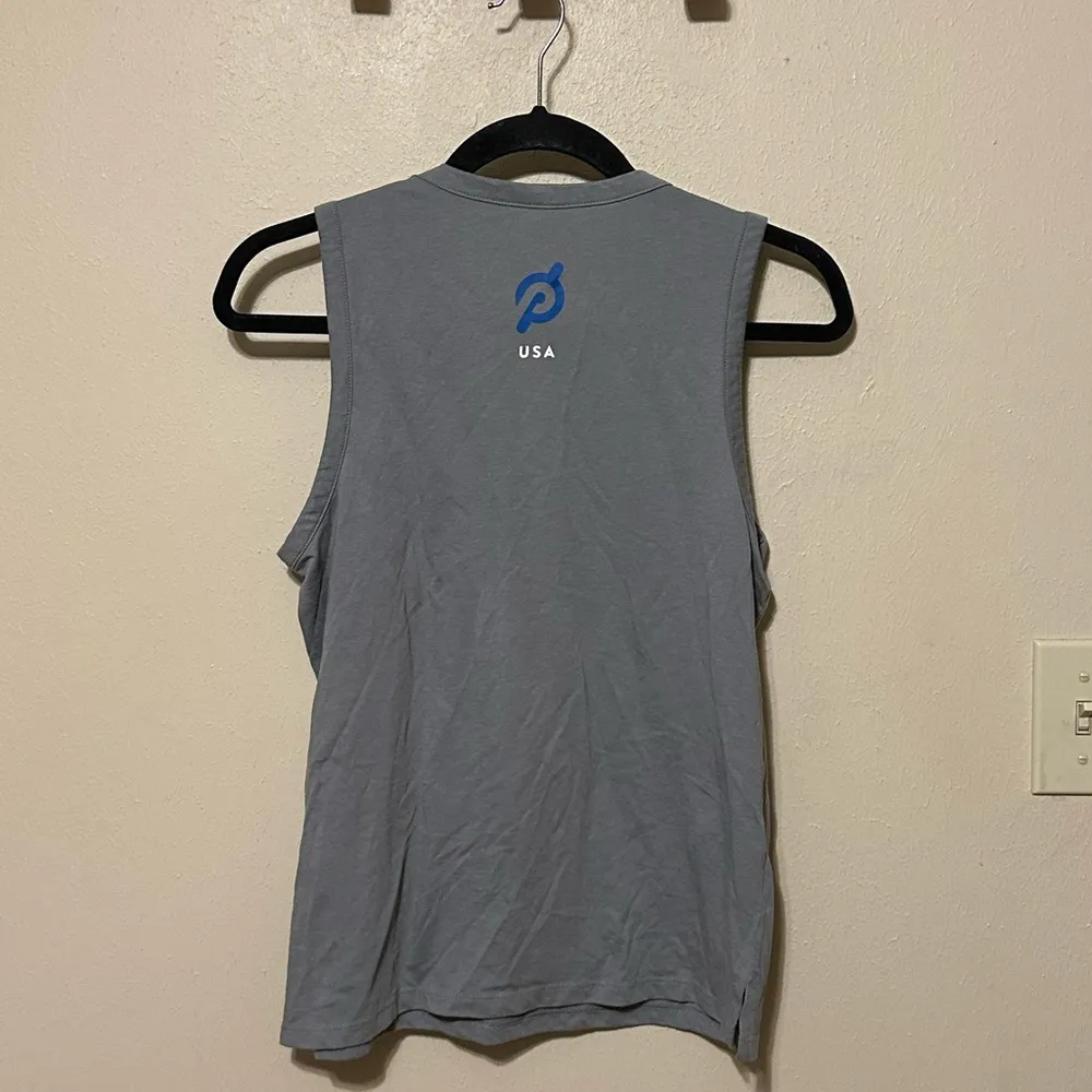 Peleton Tank Top Striped‎ athletic muscle jersey Size Small - Image 4