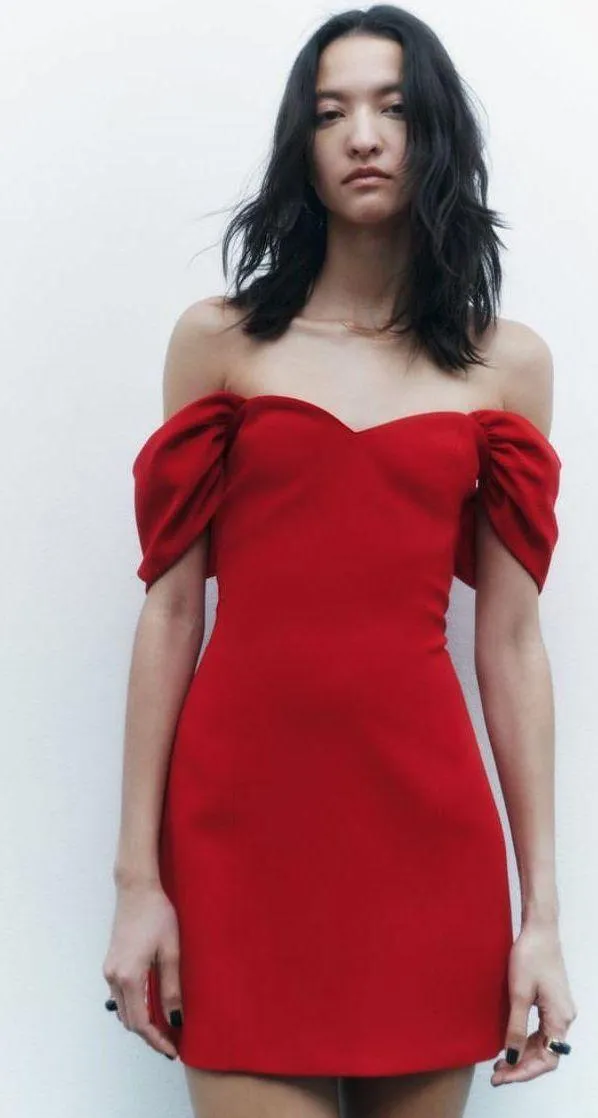 Wedding dress mini red classic sexy bodycon party coctail night out Christmas - Image 6