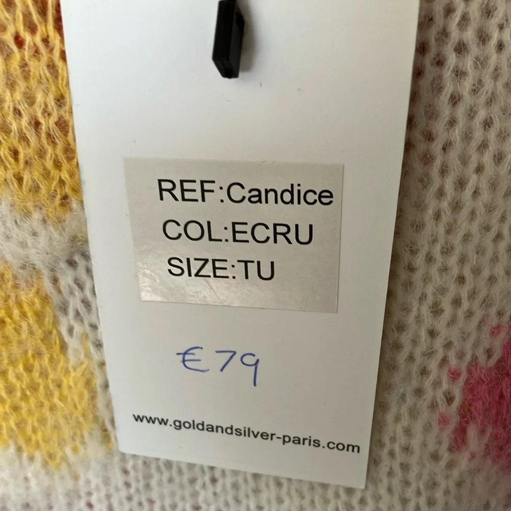 Gold & Silver: Pink & Green Crew Neck Floral Design Sweater - Image 4