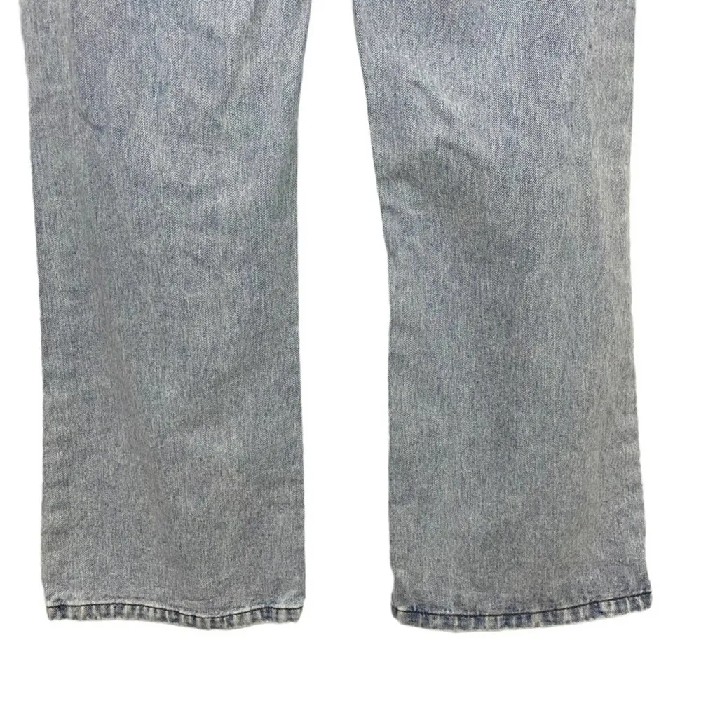 Maison Marguerite Light Wash High Rise Waist Rigid Denim Wide Leg Jeans Size M - Image 9