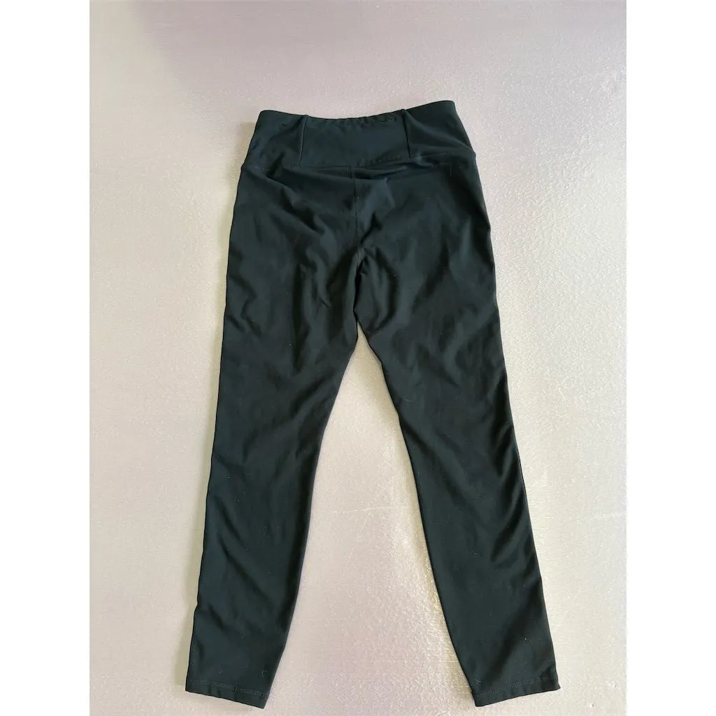 Reebok Women's High-Rise Black Leggings‎ M with Logo Stripe down leg - Image 2