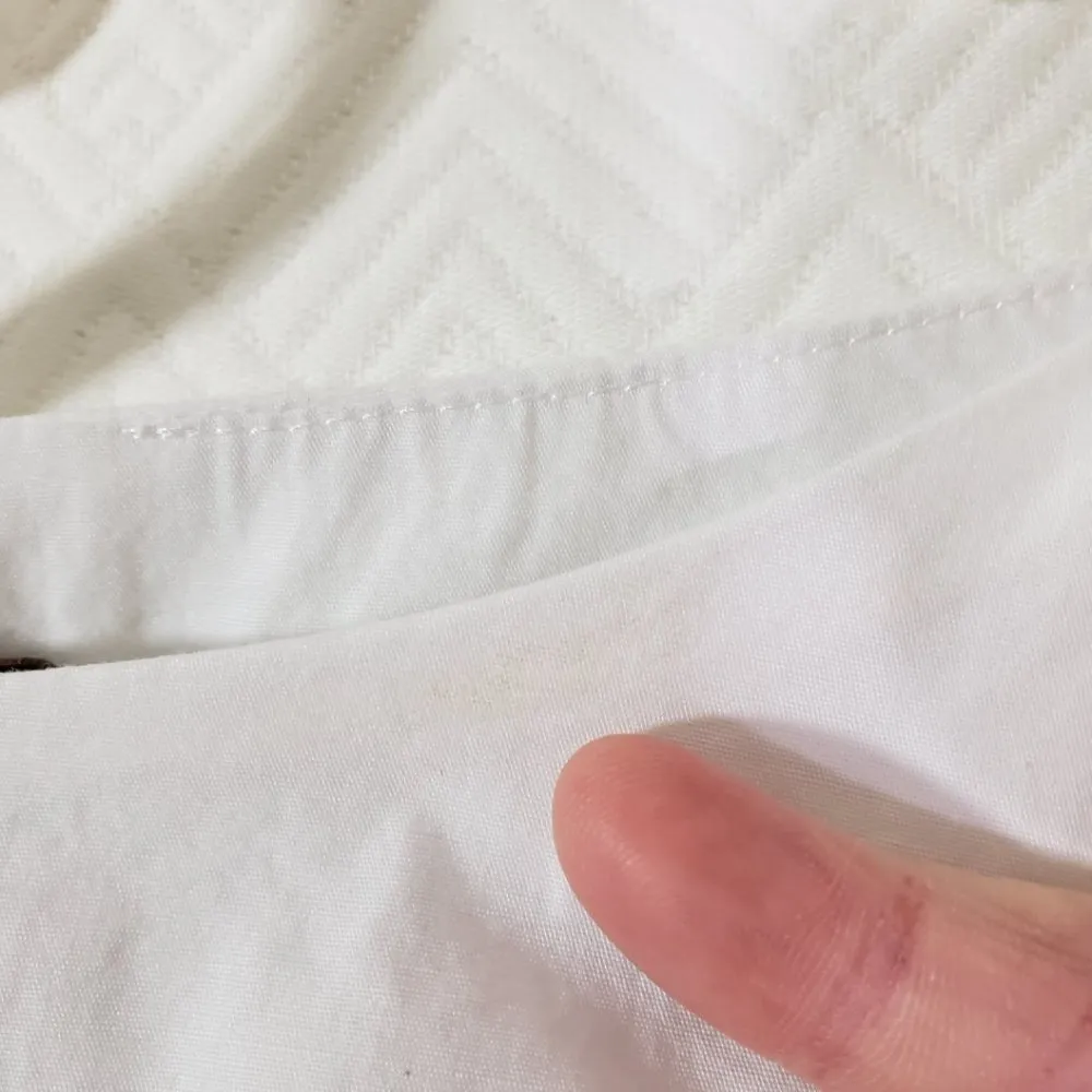 FREE PEOPLE XS White Blouse Bell Sleeves Button-Back Split Back - Image 7