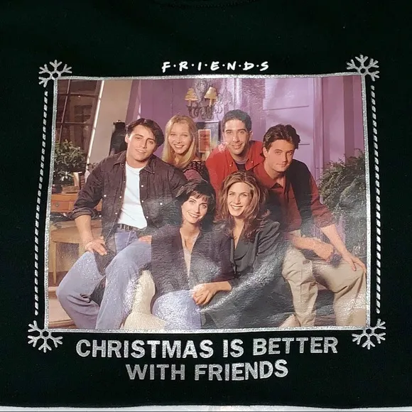 Ripple Junction NEW FRIENDS Juniors Sweatshirt size M Black - Image 2