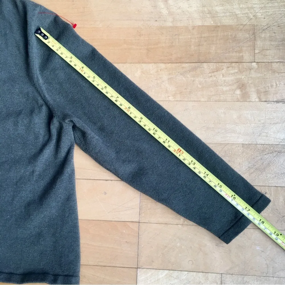 Kerah Cropped, Open Front Cardigan, Olive Green, Size L Size L - Image 12