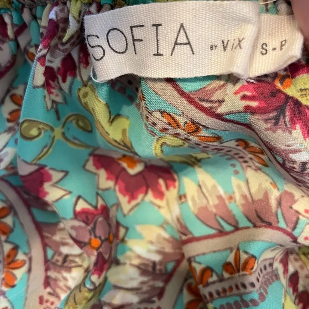 Sofia by Vix off the shoulder paisley maxi Green - Image 4