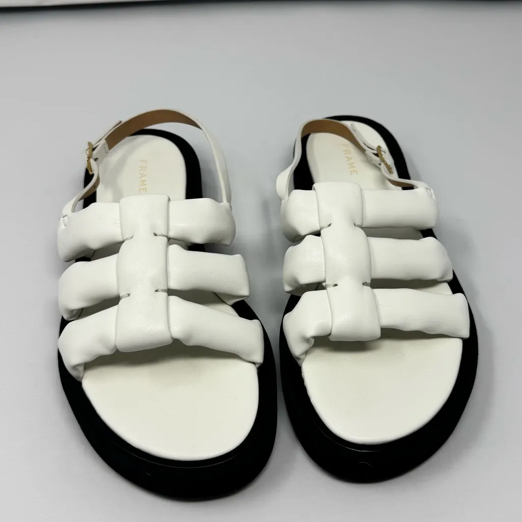 Frame Le Weston Sandal in Blanc 38 NEW - Image 3
