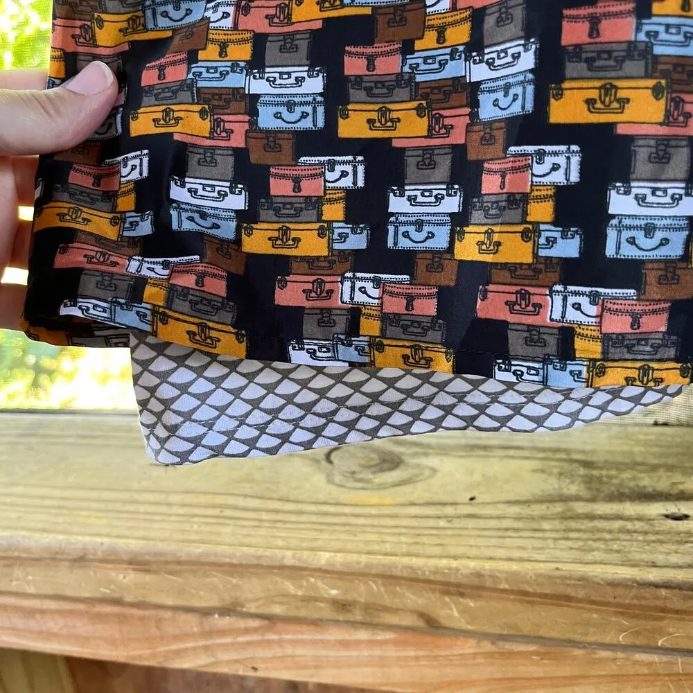 Anthropologie Porridge Layered Suitcase Print Top Size XS - Image 5